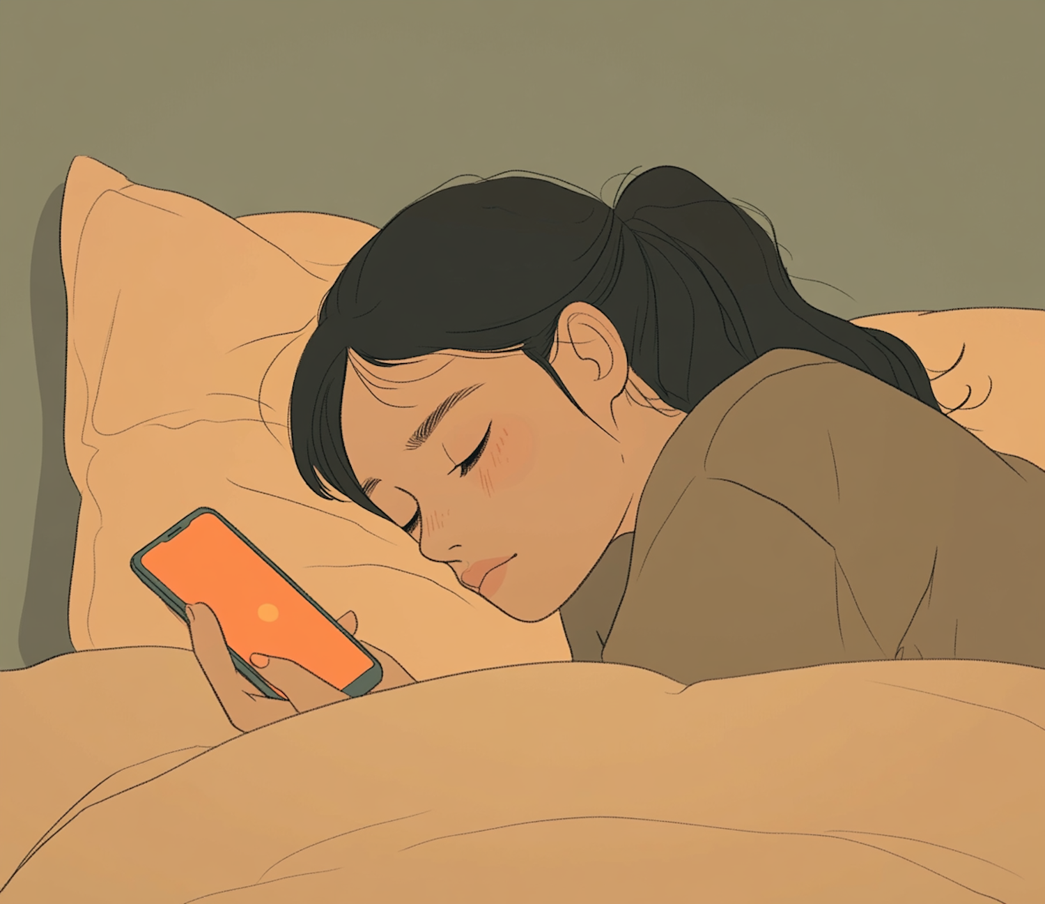 Peaceful Slumber with Smartphone