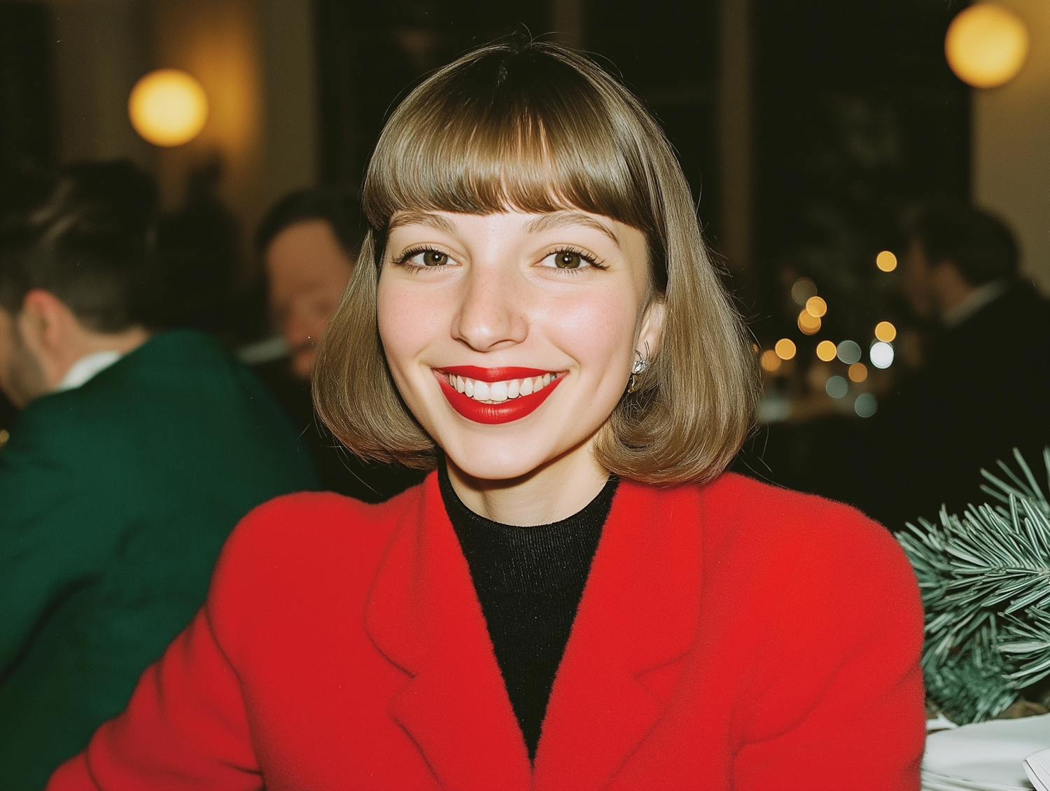 Young Woman in Red Coat