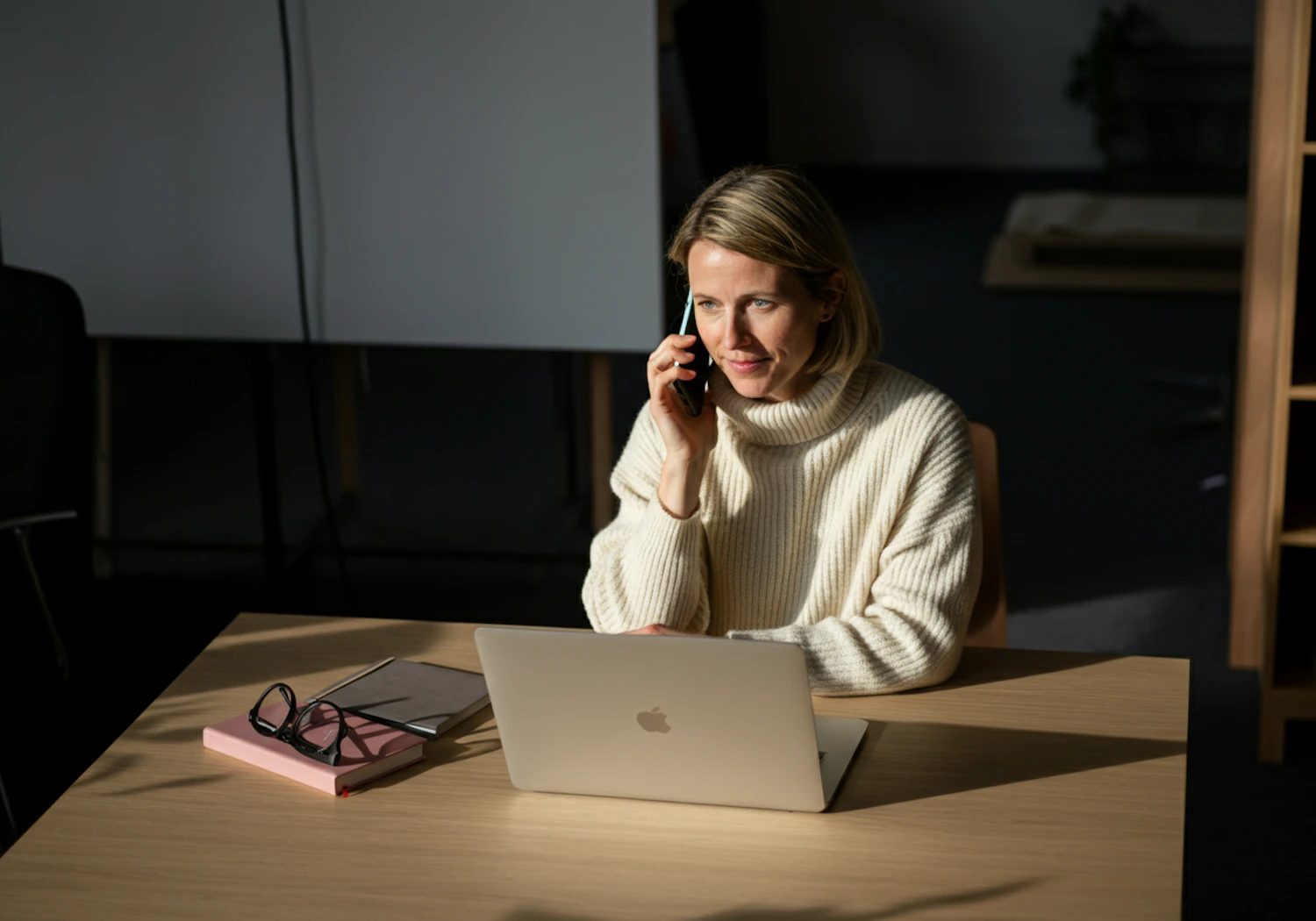 Woman at Desk with Laptop