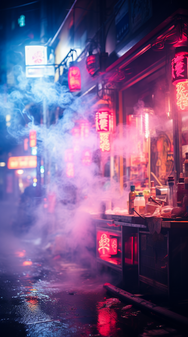 Neon Nocturne: An East Asian Cyberpunk Vista