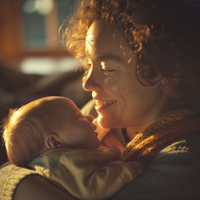 Mother and Baby Tender Moment