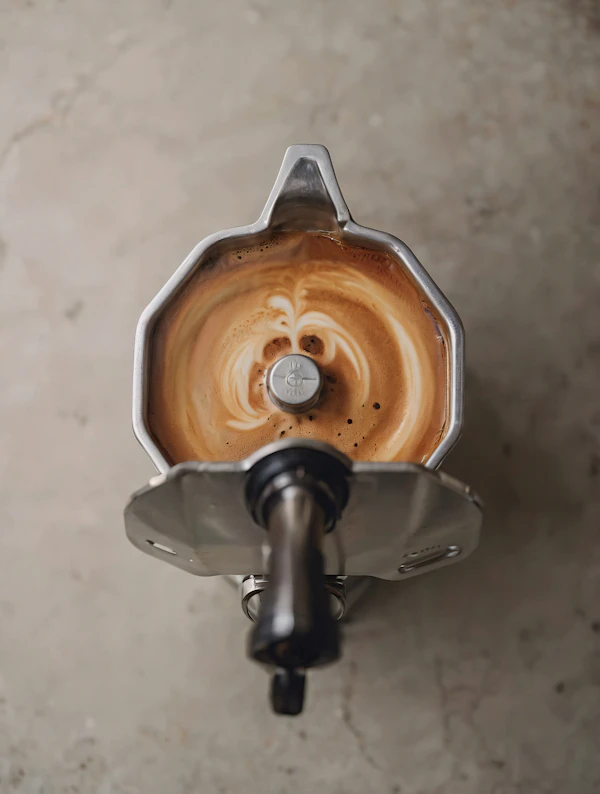 Moka Pot Coffee Art