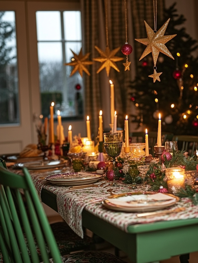 Festive Holiday Dining Table