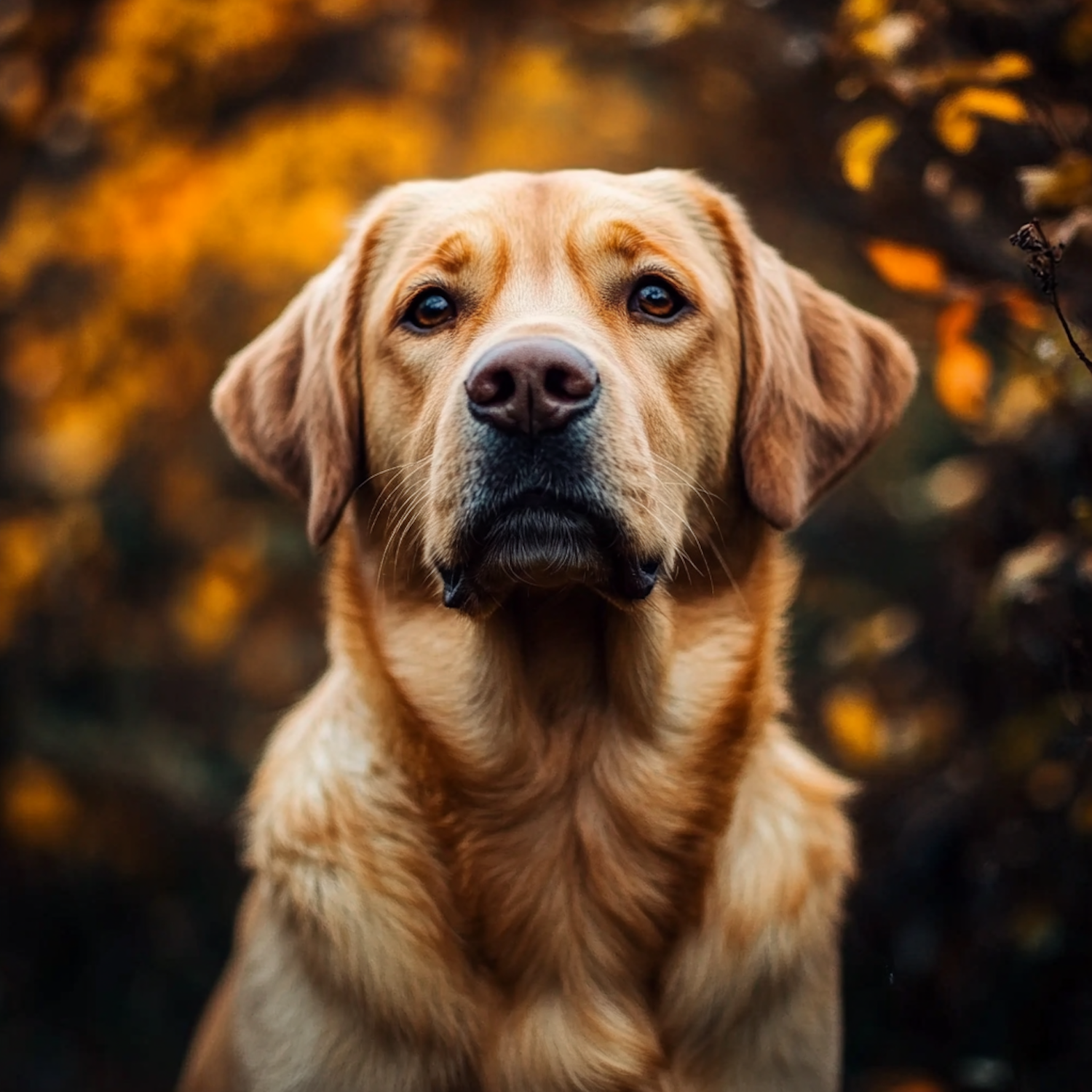 Golden Retriever in Autumn