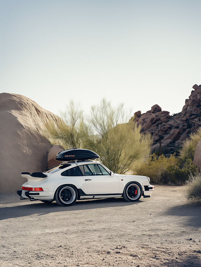 Vintage Porsche in Desert