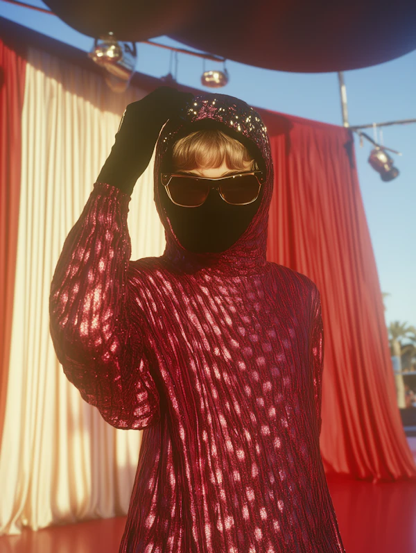 Shimmering Red Attire