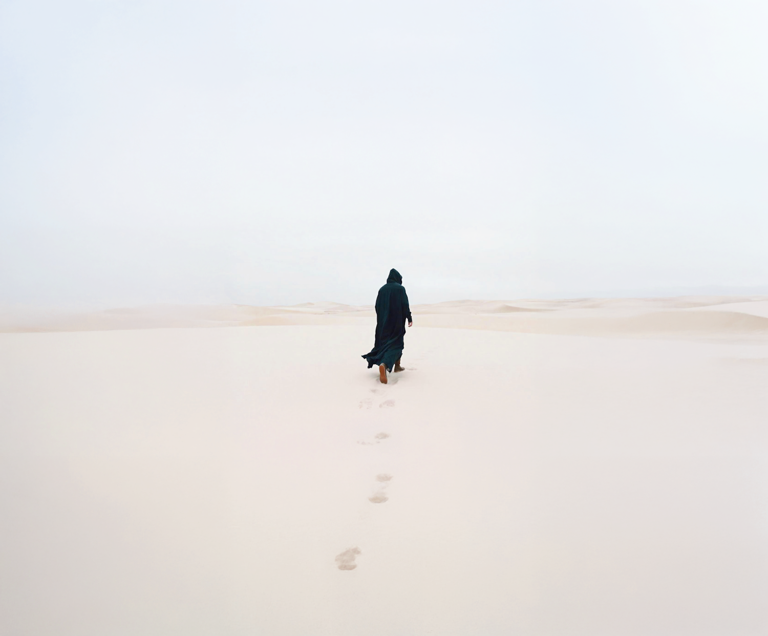 Solitary Figure in Desert