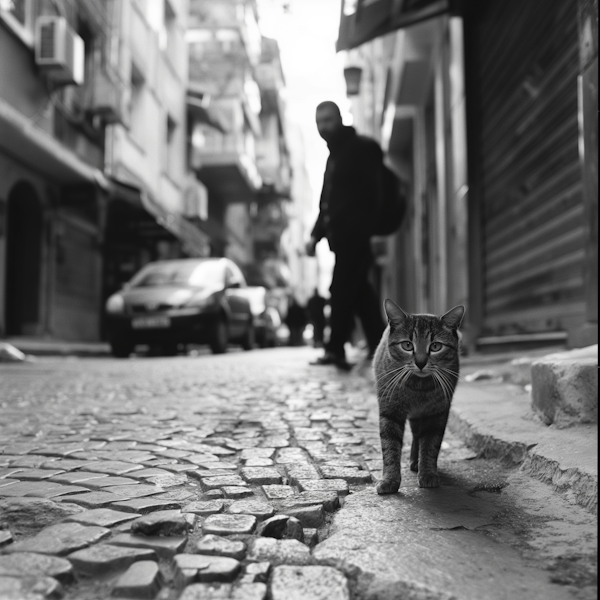 Monochromatic Urban Cat