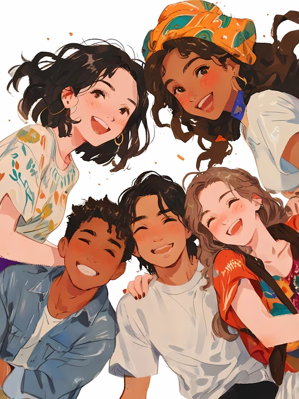 Group of Happy Friends