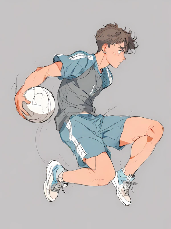 Athlete with Volleyball