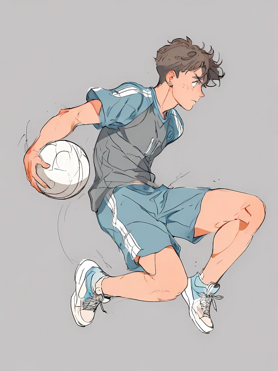 Athlete with Volleyball