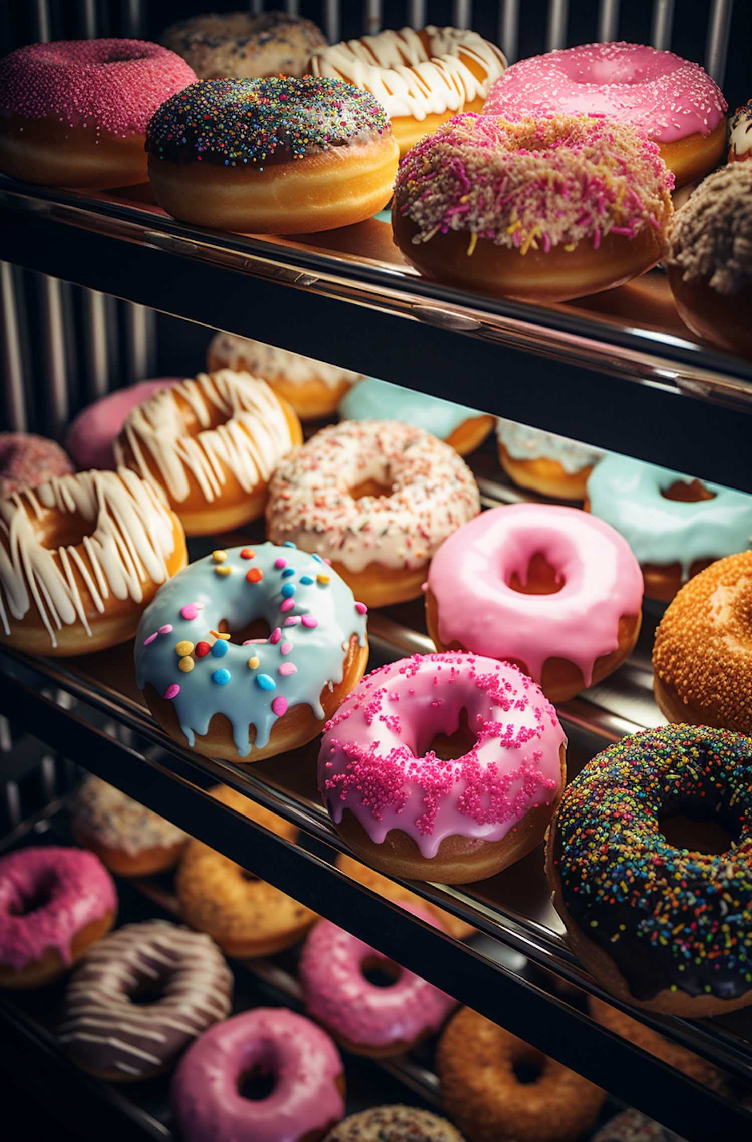 Vibrant Delights Doughnut Display