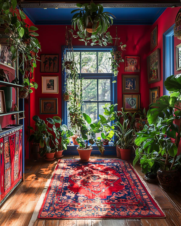 Bohemian Greenery Room