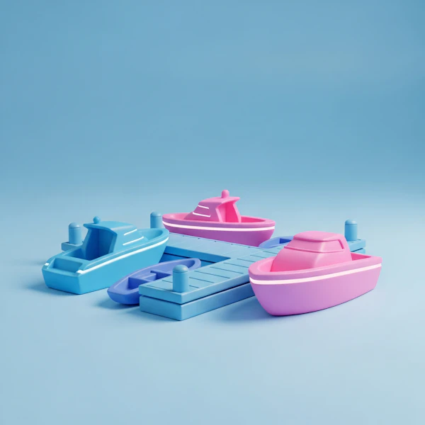 Colorful Toy Boats