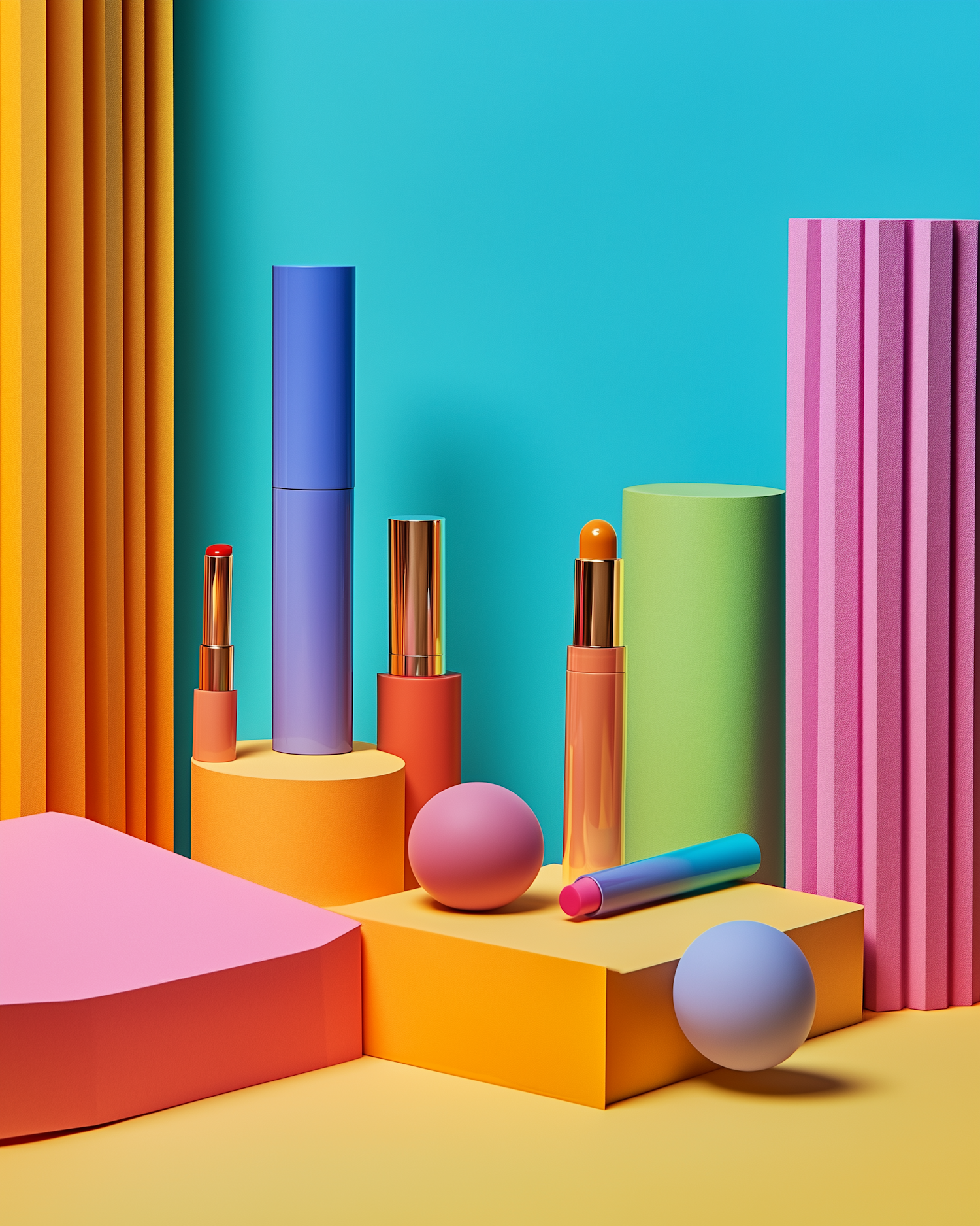 Vibrant Geometric Cosmetics