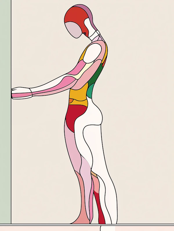 Stained Glass Human Figure