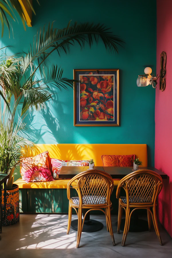 Cozy Vibrant Seating Area