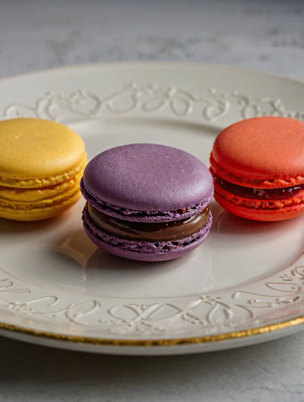 Colorful Macarons Display