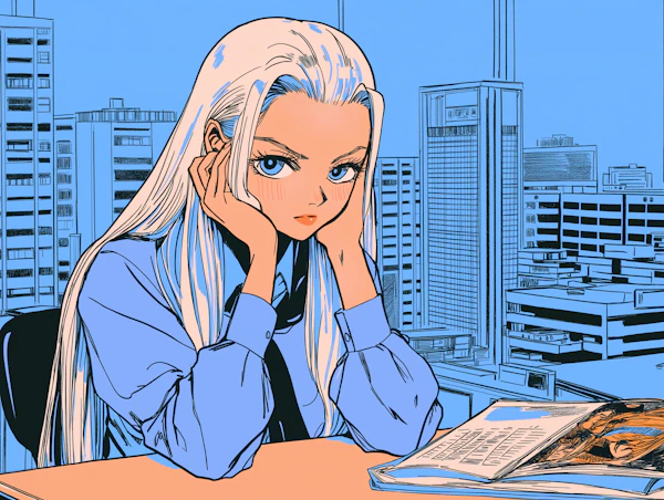 Anime Character in Urban Setting