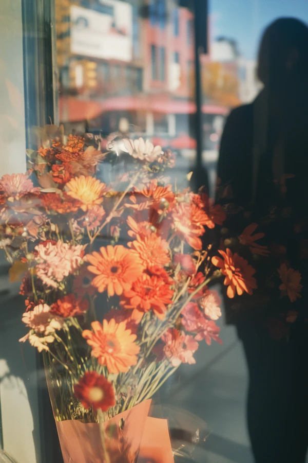 Reflective Floral Silhouette