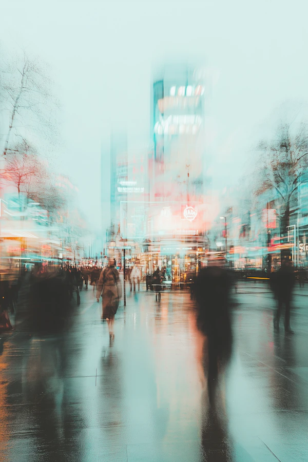 Dreamy Urban Street Scene