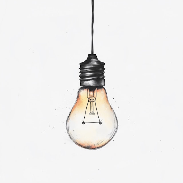 Minimalist Light Bulb Art