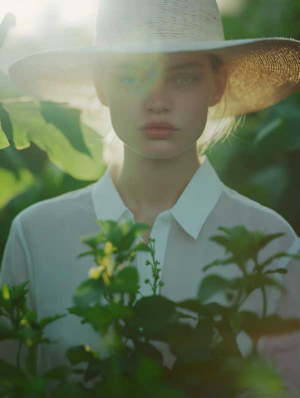 Woman in Greenery
