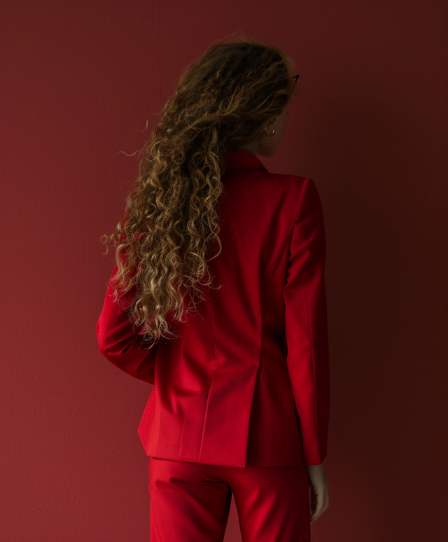 Red Suit Monochrome