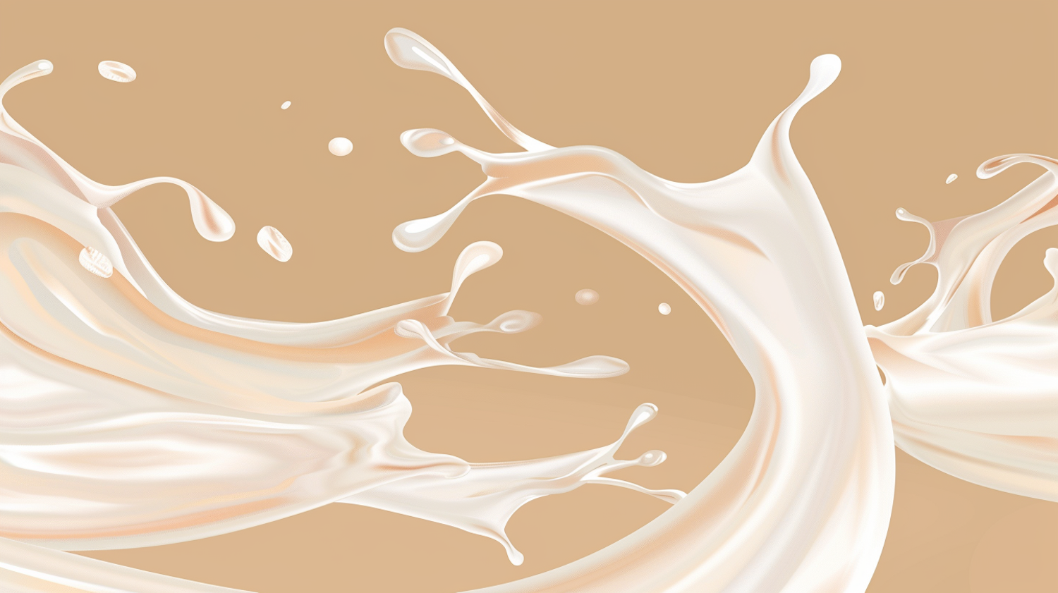 Dynamic Creamy Liquid Splash