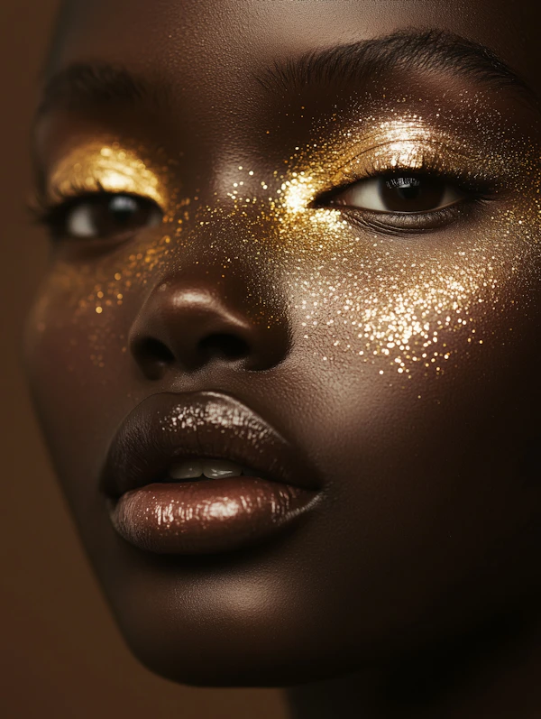Golden Glitter Portrait