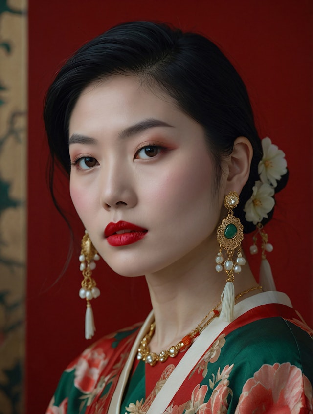 Cultural Elegance Portrait