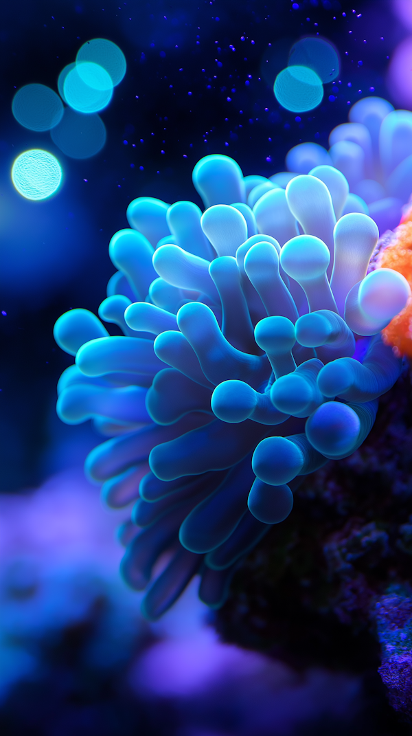 Ethereal Blue Sea Anemone