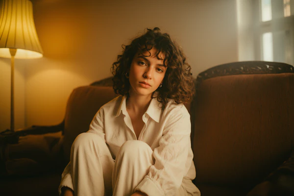 Woman in Cozy Room