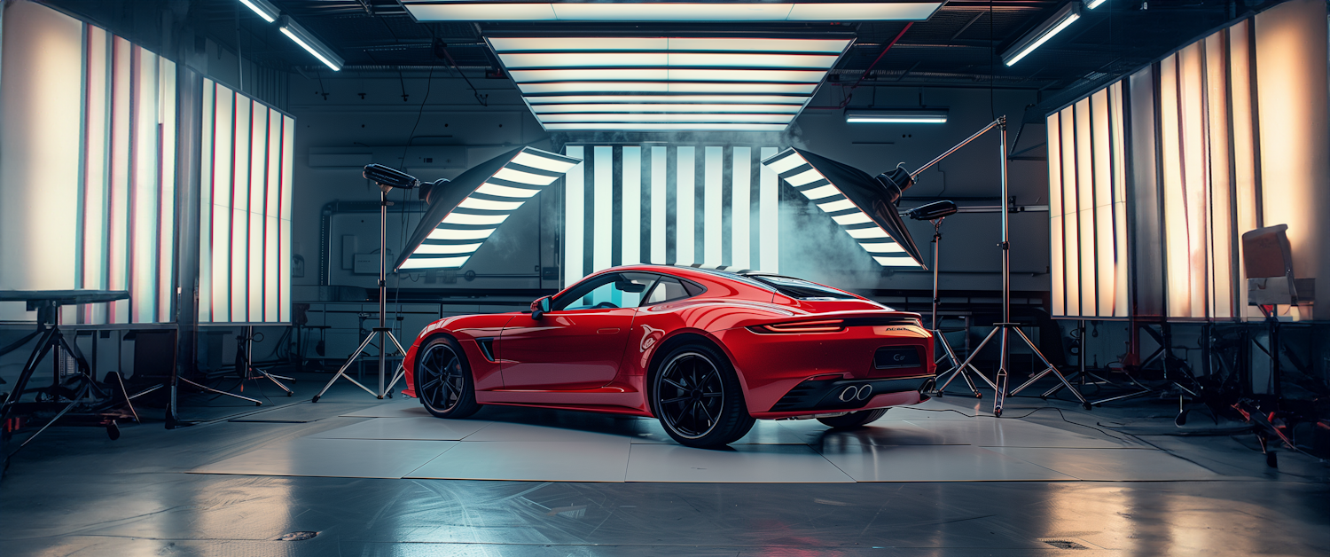 Red Sports Car Studio Photo