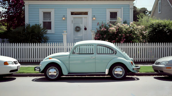 Vintage Beetle Suburbia