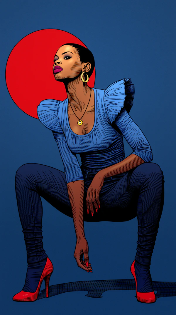 Dynamic Woman Illustration