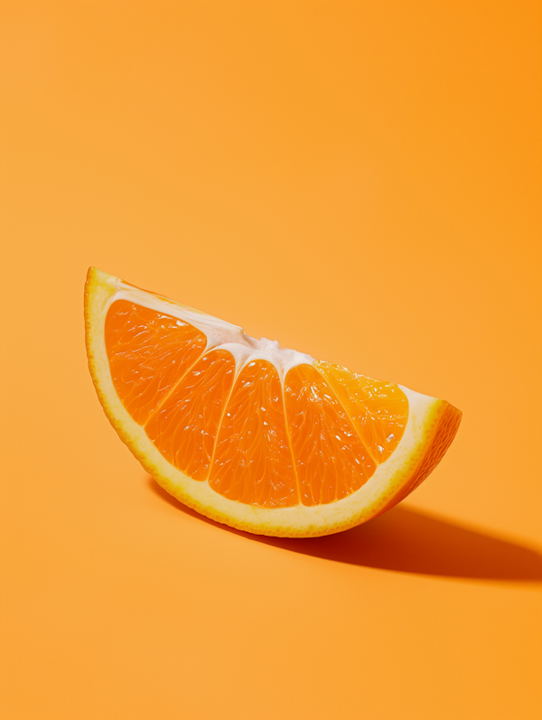 Vibrant Monochromatic Orange Slice