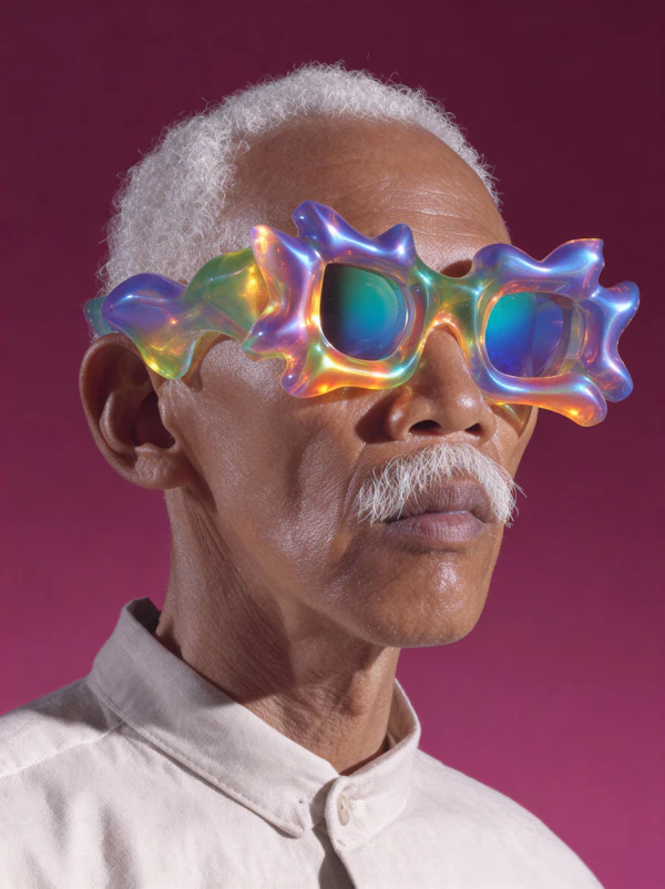 Man with Artistic Glasses
