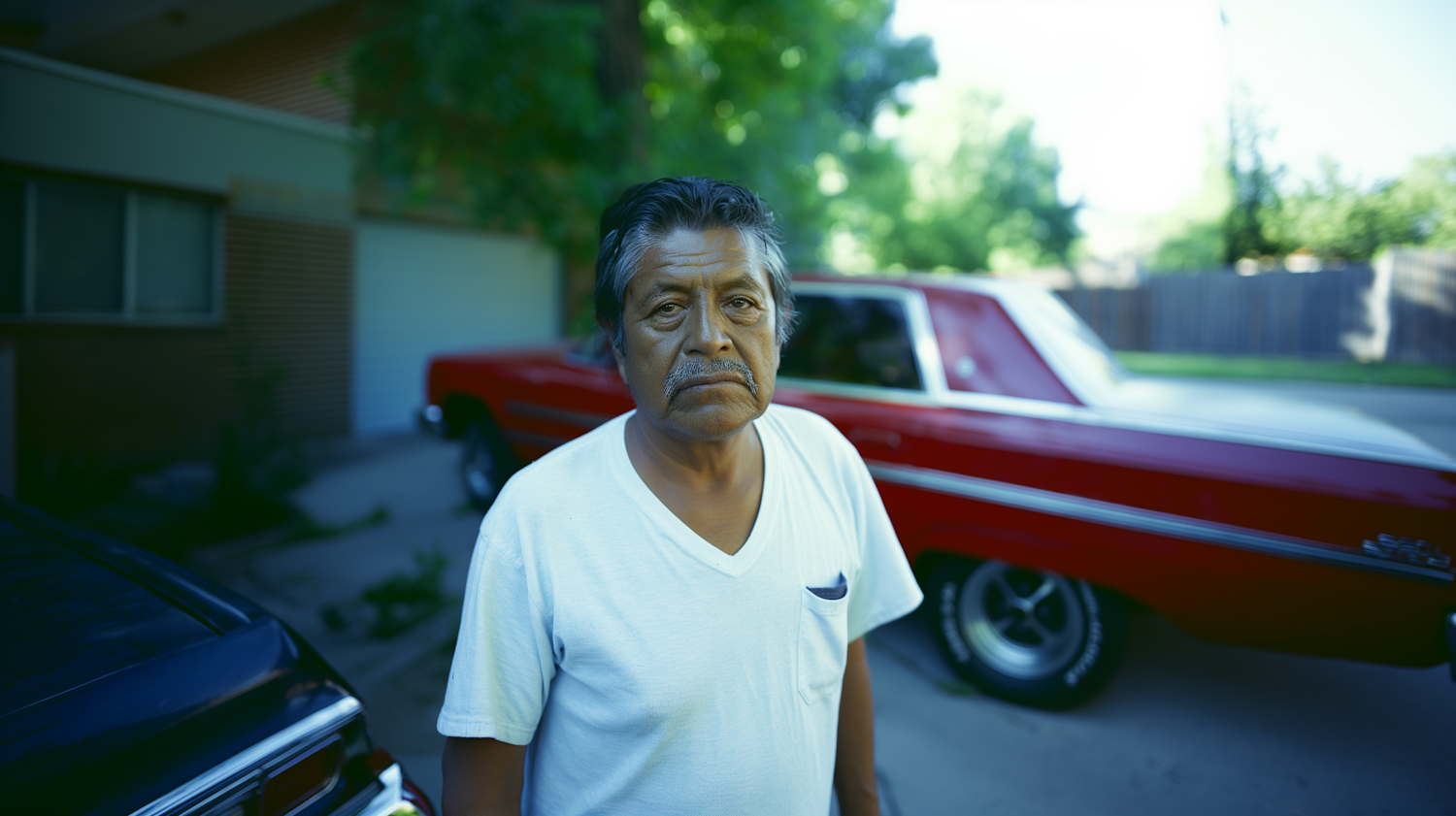 Man with Classic Car