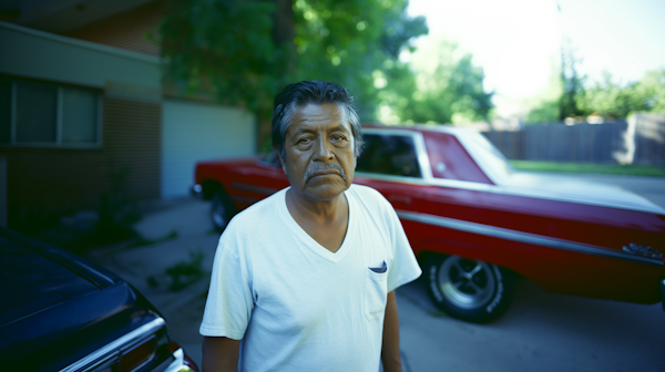 Man with Classic Car