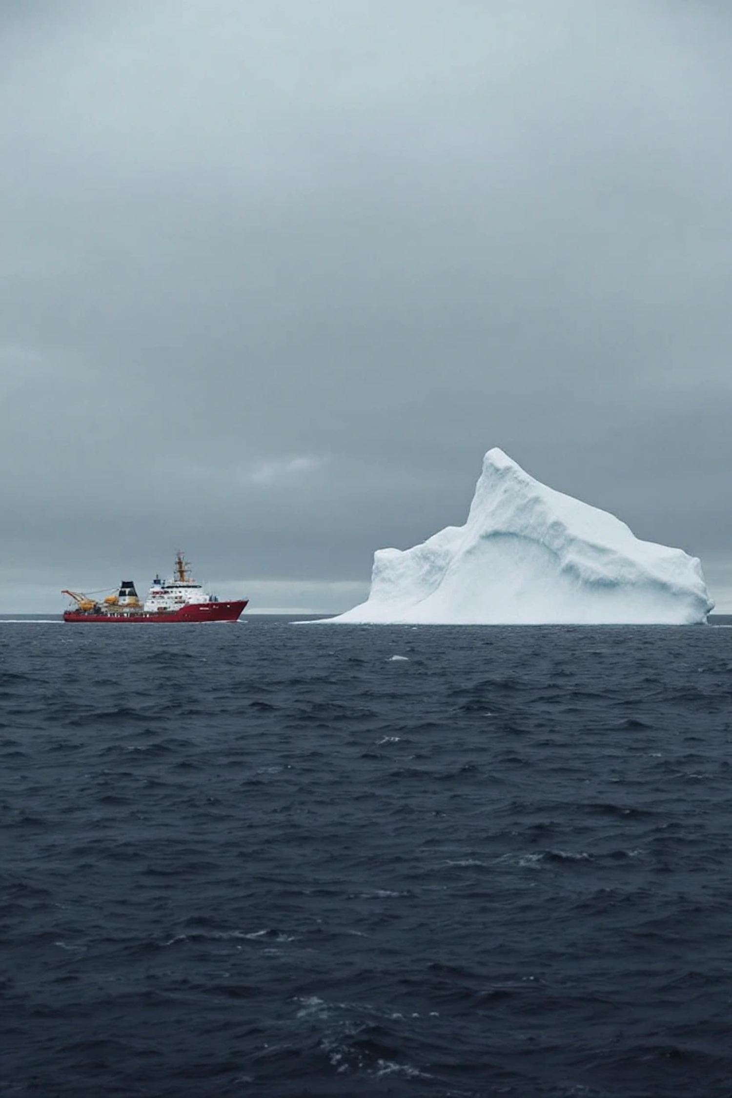 Iceberg and Red Ship