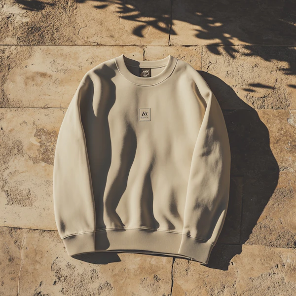 Minimalist Beige Sweatshirt