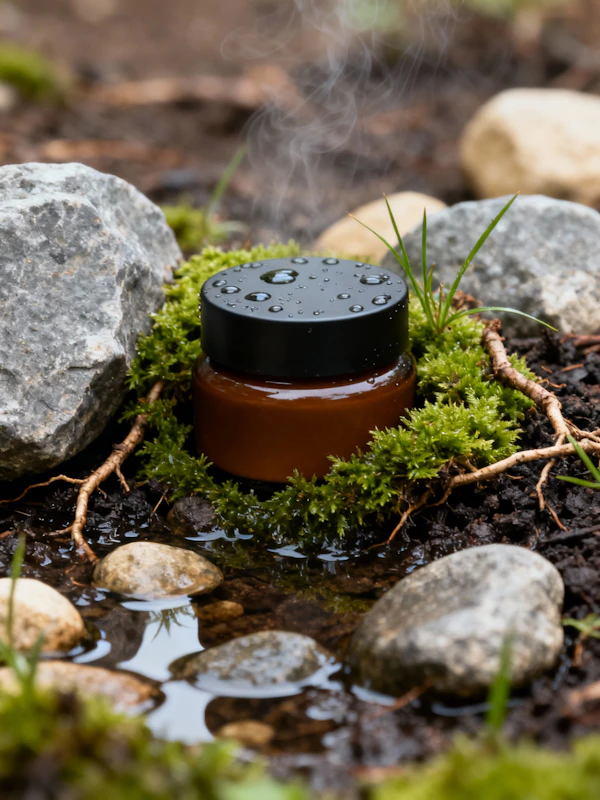 Amber Jar in Nature