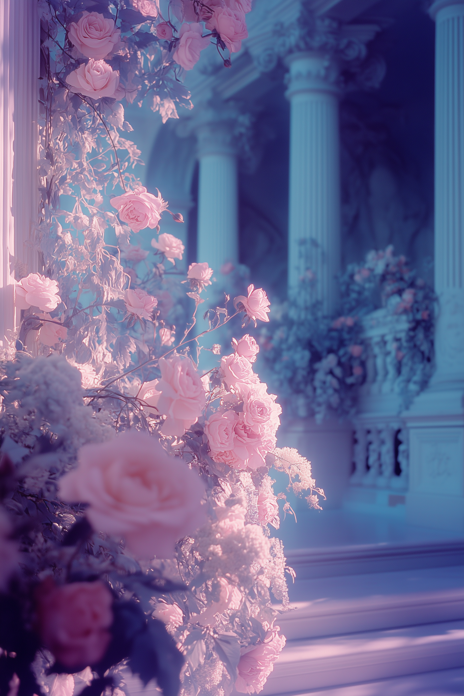 Dreamy Roses and Classical Architecture