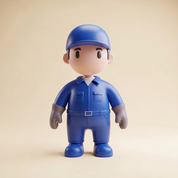 3D Worker Character