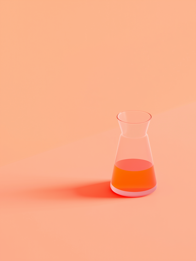 Minimalistic Orange Flask