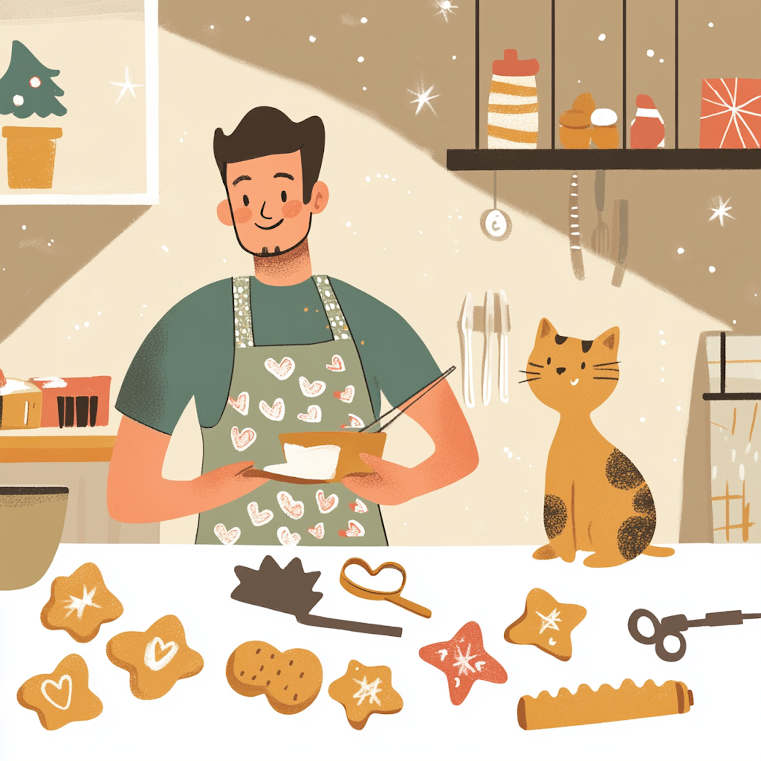 Cheerful Baking Scene