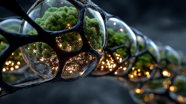 Futuristic Glass Spheres