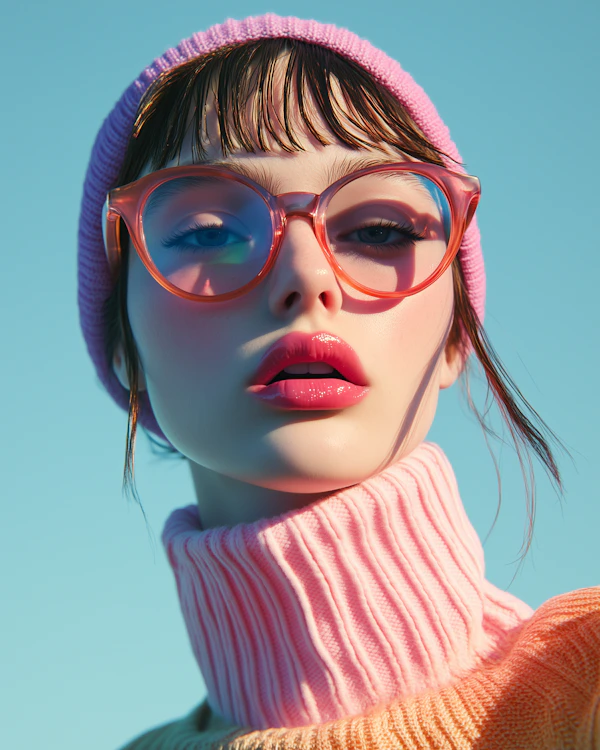 Vibrant Pink Portrait