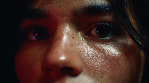 Dramatic Face Close-Up